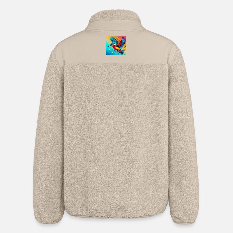 Eisvogel - Relaxed Fit Unisex Sherpajacke von Stanley/Stella - Beige