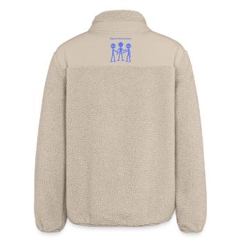 Weird Matchstick Man Gen Z Humor Irony - Relaxed Fit Unisex Sherpa Jacket by Stanley/Stella - beige - Back