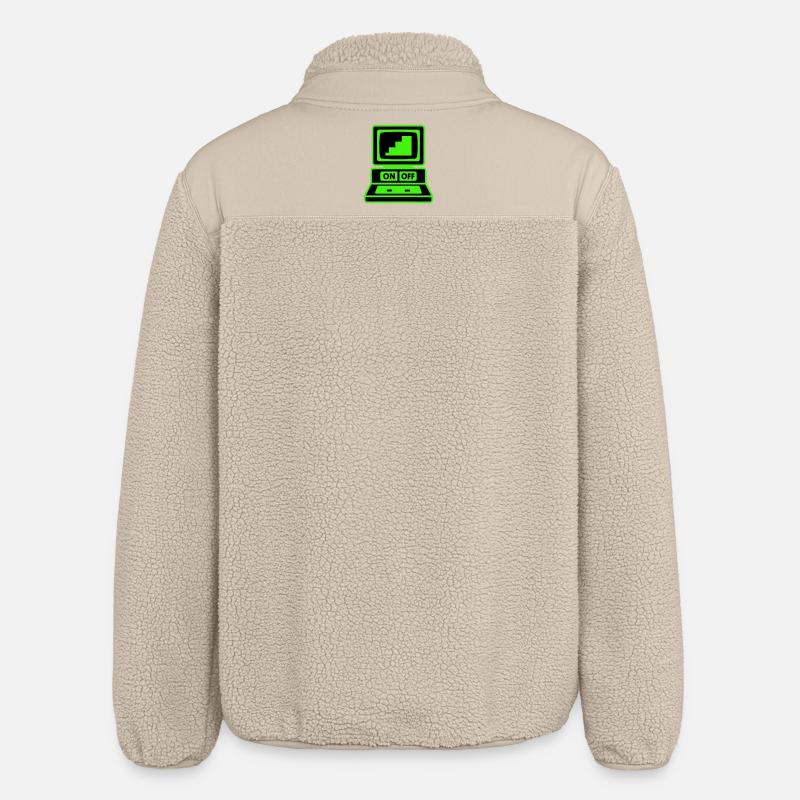 Computer Minimal Pop-Art - Relaxed Fit Unisex Sherpajacke von Stanley/Stella - Beige