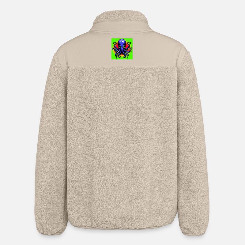 Octopus - Relaxed Fit Unisex Sherpa Jacket by Stanley/Stella - beige