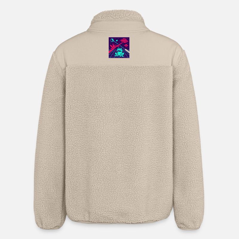 Grenouille de l’espace - Veste sherpa unisexe coupe décontractée Stanley/Stella - beige