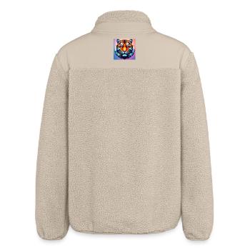 Tiger - Relaxed Fit Unisex Sherpajacke von Stanley/Stella - Beige - Hinten