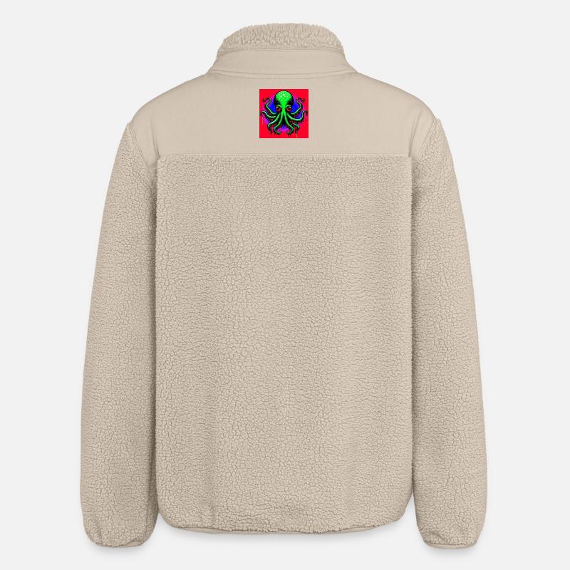 Octopus - Relaxed Fit Unisex Sherpa Jacket by Stanley/Stella - beige