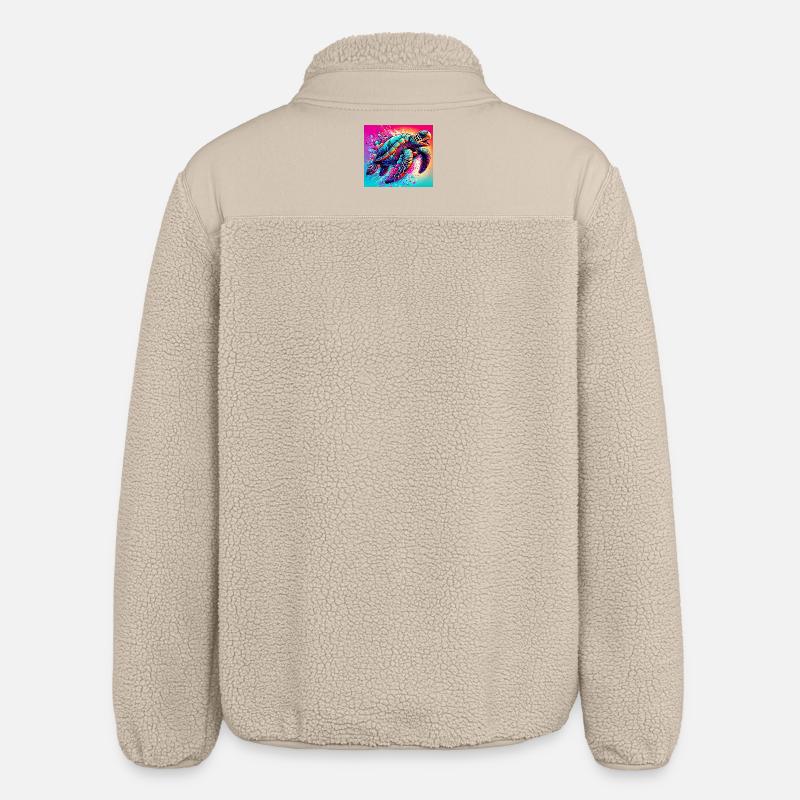Schildkröte - Relaxed Fit Unisex Sherpajacke von Stanley/Stella - Beige