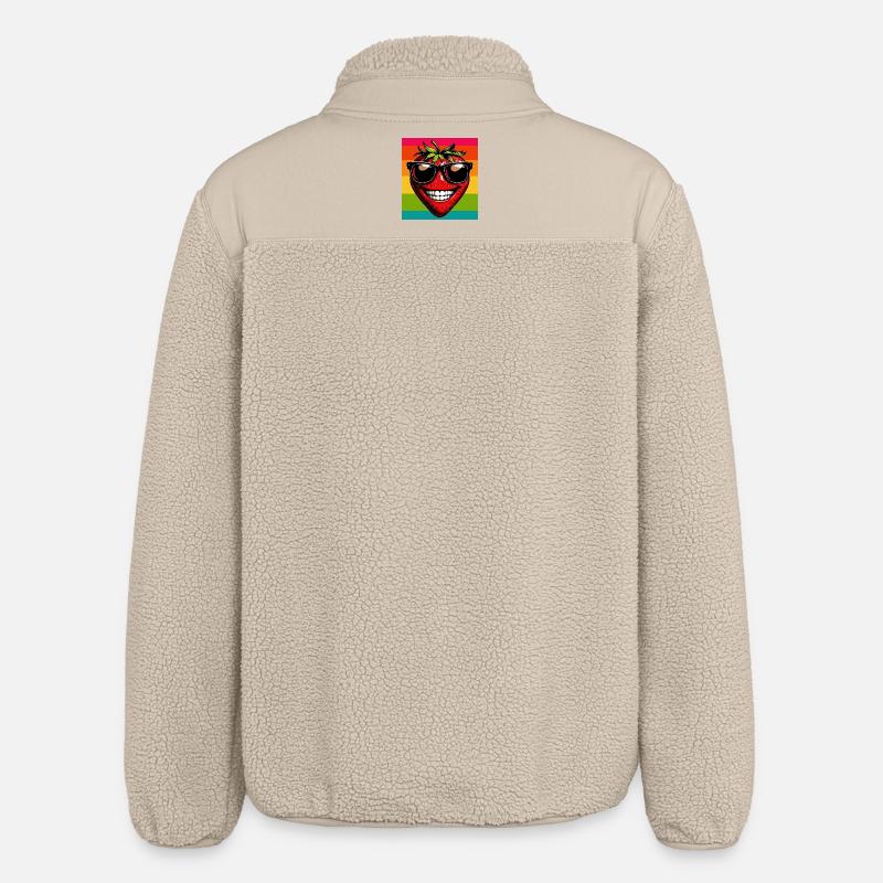 Erdbeeren Erdbeeren - Relaxed Fit Unisex Sherpajacke von Stanley/Stella - Beige