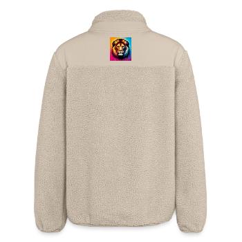 lion - Relaxed Fit Unisex Sherpa Jacket by Stanley/Stella - beige - Back