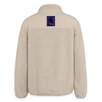 Cyberpunk Bigfoot Kryptid Tech Sasquatch Yeti - Relaxed Fit Unisex Sherpajacke von Stanley/Stella - Beige - Hinten