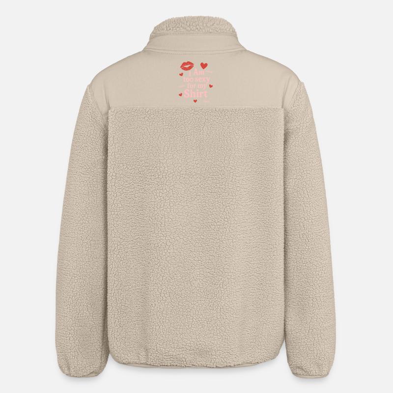 Playful confident emphasis - Relaxed Fit Unisex Sherpa Jacket by Stanley/Stella - beige