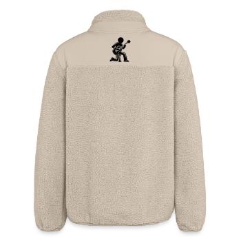 Gitarrist Gitarre Musiker - Relaxed Fit Unisex Sherpajacke von Stanley/Stella - Beige - Hinten