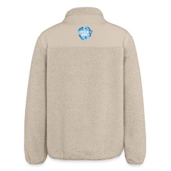 It's a Boy Baby baby shower - Relaxed Fit Unisex Sherpa Jacket by Stanley/Stella - beige - Back