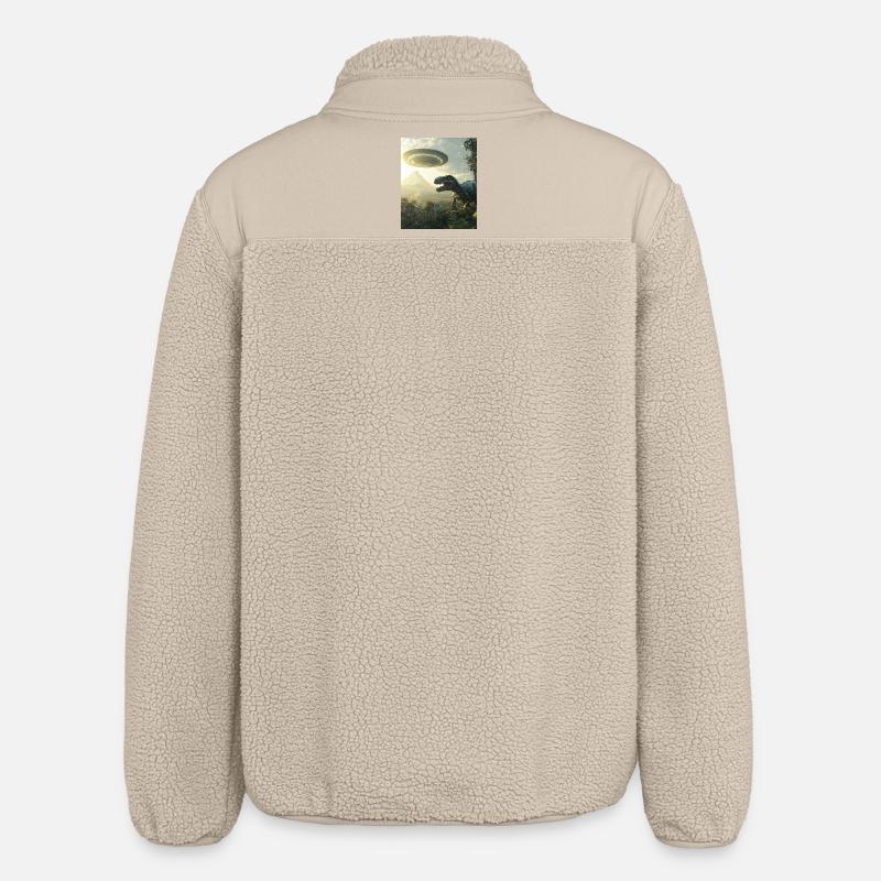 T-Rex Selfie mit UFO - Relaxed Fit Unisex Sherpajacke von Stanley/Stella - Beige