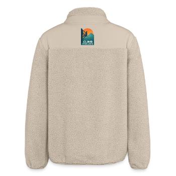 Climb Your Limits – Climbing &amp; Bouldering - Relaxed Fit Unisex Sherpa Jacket by Stanley/Stella - beige - Back