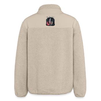 Ewige Ruhe Skelett Illustration - Relaxed Fit Unisex Sherpajacke von Stanley/Stella - Beige - Hinten