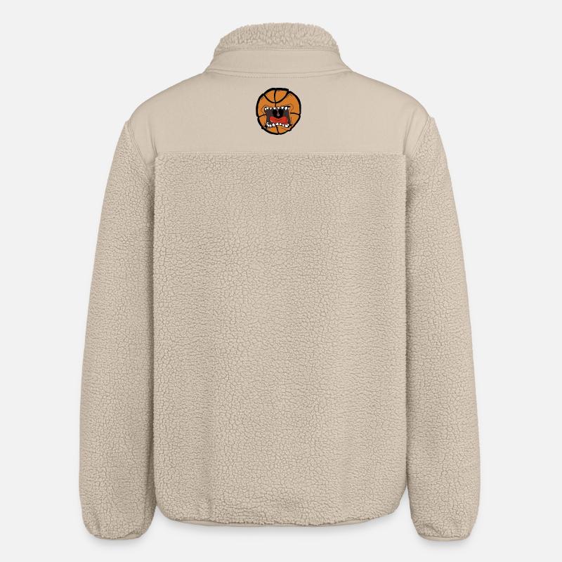 Conception explosive du ballon de basket - Veste sherpa unisexe coupe décontractée Stanley/Stella - beige