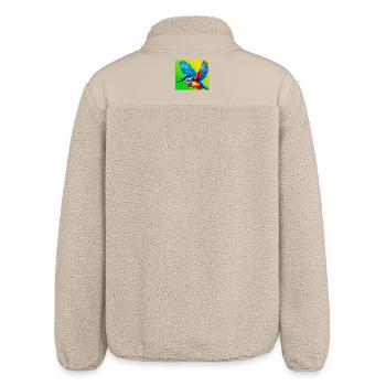 Eisvogel - Relaxed Fit Unisex Sherpajacke von Stanley/Stella - Beige - Hinten