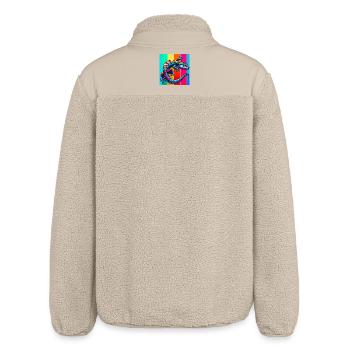Gecko - Relaxed Fit Unisex Sherpajacke von Stanley/Stella - Beige - Hinten