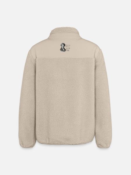 Kierkegaard Citat: Gør det eller lad være, gør det - Stanley/Stella unisex sherpajakke afslappet pasform - beige