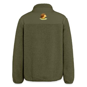 Igel Comic - Relaxed Fit Unisex Sherpajacke von Stanley/Stella - Khaki - Hinten