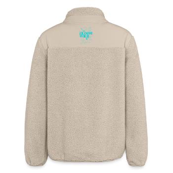 Bloom Wild Floral Typography Design - Relaxed Fit Unisex Sherpa Jacket by Stanley/Stella - beige - Back