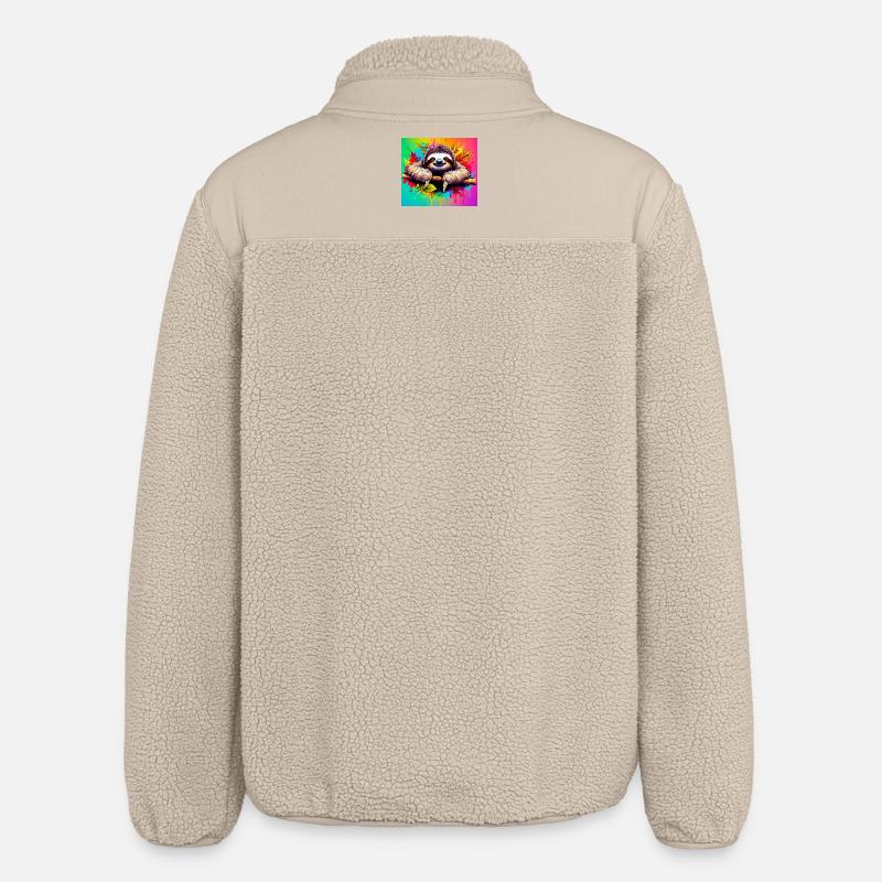 Faultier - Relaxed Fit Unisex Sherpajacke von Stanley/Stella - Beige