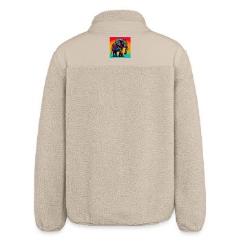 éléphant - Veste sherpa unisexe coupe décontractée Stanley/Stella - beige - Dos