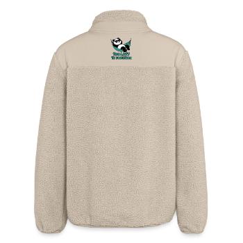 Chill Panda mit Sonnenbrille und Hängematte - Relaxed Fit Unisex Sherpajacke von Stanley/Stella - Beige - Hinten