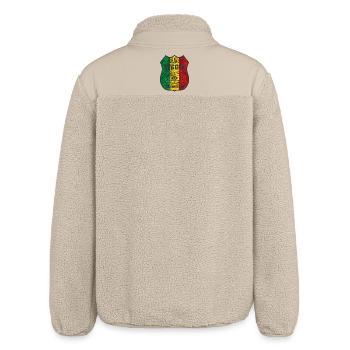 Reggae flag motif with cultural design - Relaxed Fit Unisex Sherpa Jacket by Stanley/Stella - beige - Back