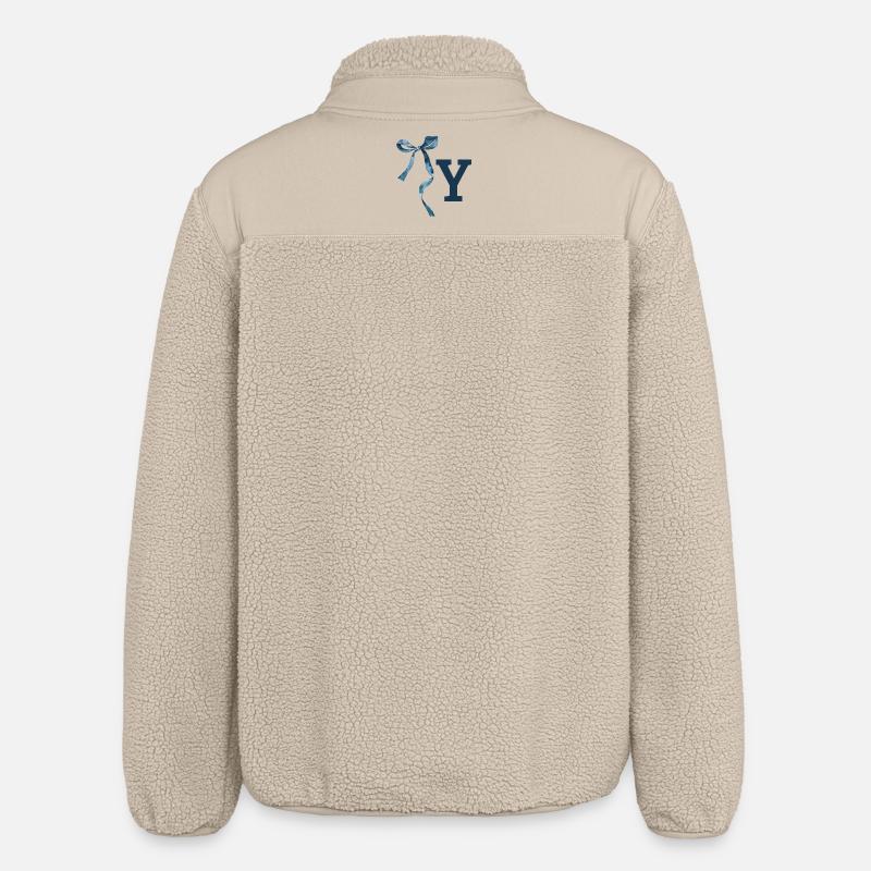 Monogram and gift idea - Relaxed Fit Unisex Sherpa Jacket by Stanley/Stella - beige