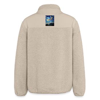 Libellule style Van Gogh Nuit étoilée - Veste sherpa unisexe coupe décontractée Stanley/Stella - beige - Dos