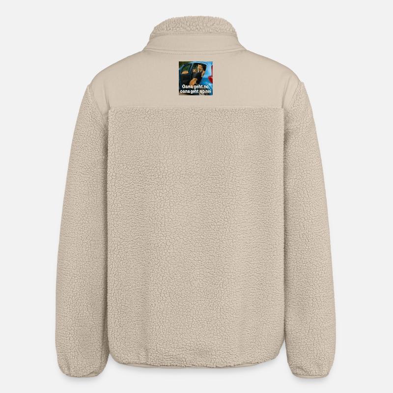 Hamsterabenteuer_im_blauen_Auto - Relaxed Fit Unisex Sherpajacke von Stanley/Stella - Beige