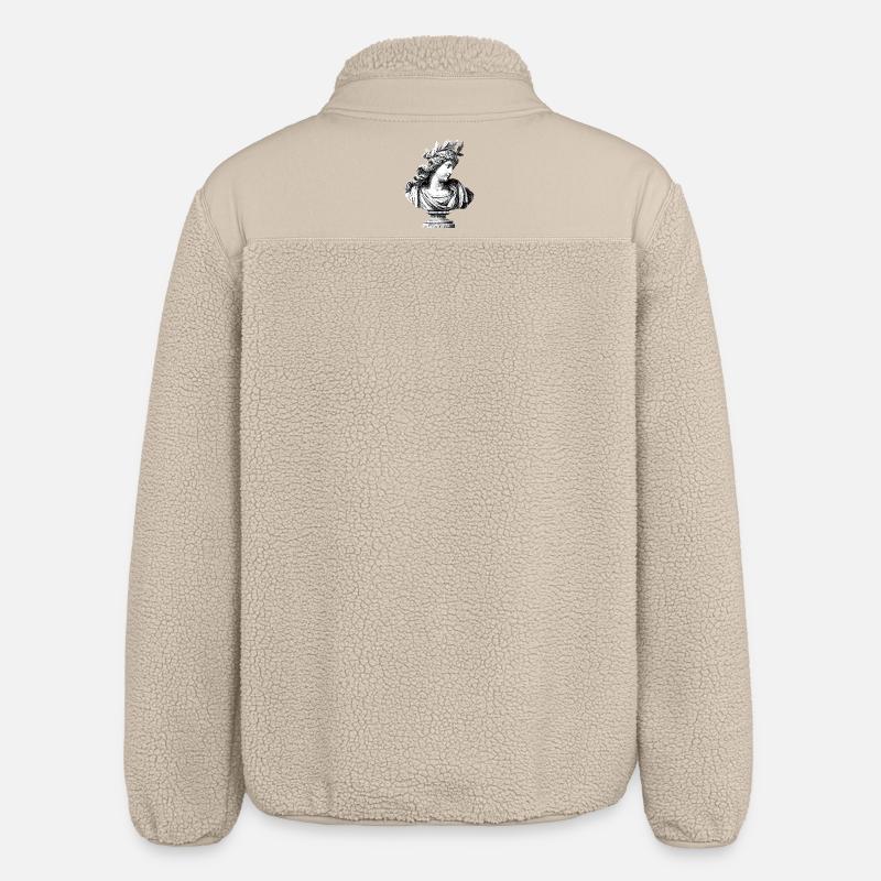 Buste antique déesse – Gravure classique - Veste sherpa unisexe coupe décontractée Stanley/Stella - beige