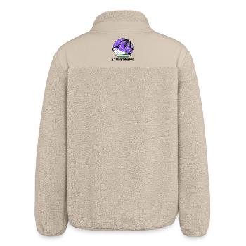 Lila Ozean Sonnenuntergang Kreis - Relaxed Fit Unisex Sherpajacke von Stanley/Stella - Beige - Hinten