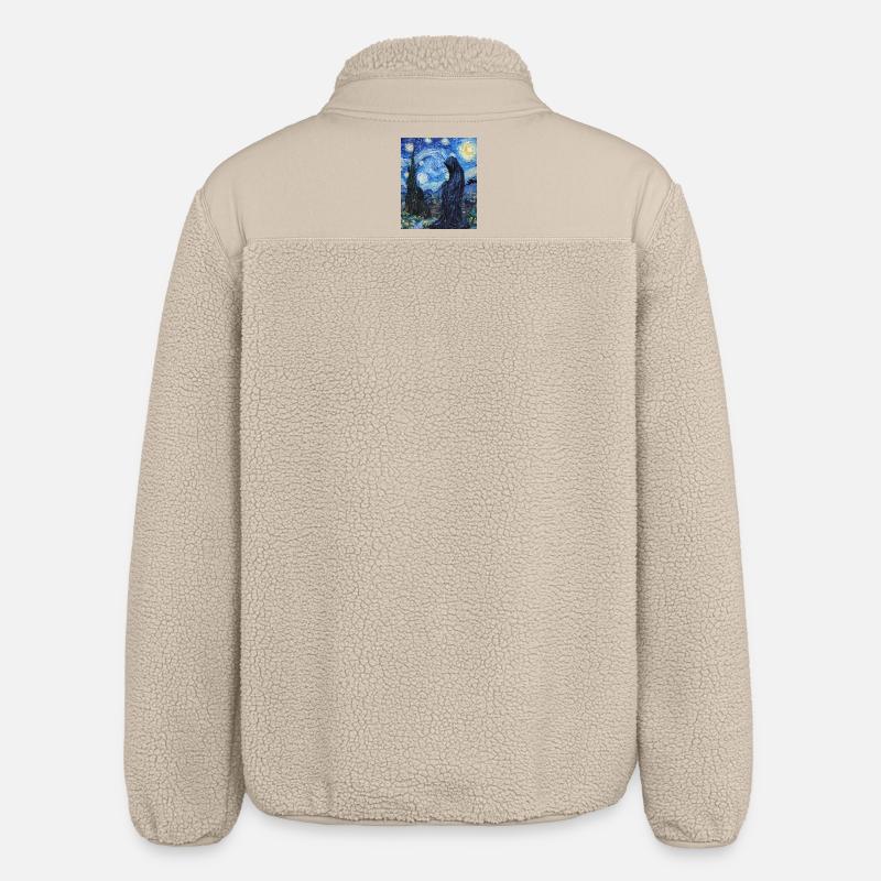 Fantôme Van Gogh Style Nuit étoilée - Veste sherpa unisexe coupe décontractée Stanley/Stella - beige