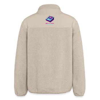 Born to Play Gaming Spruch Retro Pixel Art - Relaxed Fit Unisex Sherpajacke von Stanley/Stella - Beige - Hinten