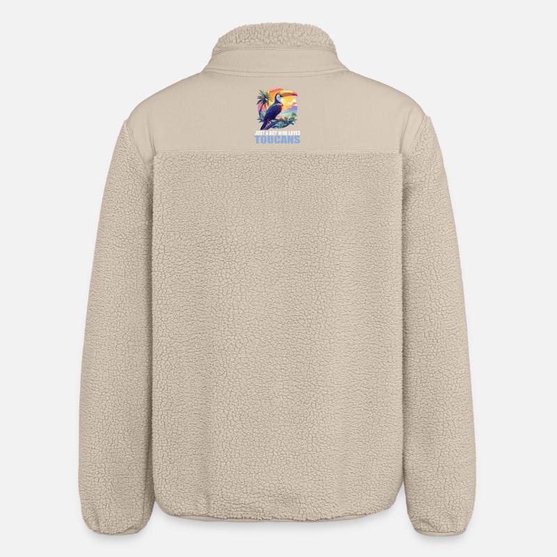 Toucans Toucan - Relaxed Fit Unisex Sherpa Jacket by Stanley/Stella - beige
