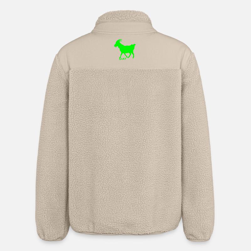 Chèvre vert fluo - Veste sherpa unisexe coupe décontractée Stanley/Stella - beige