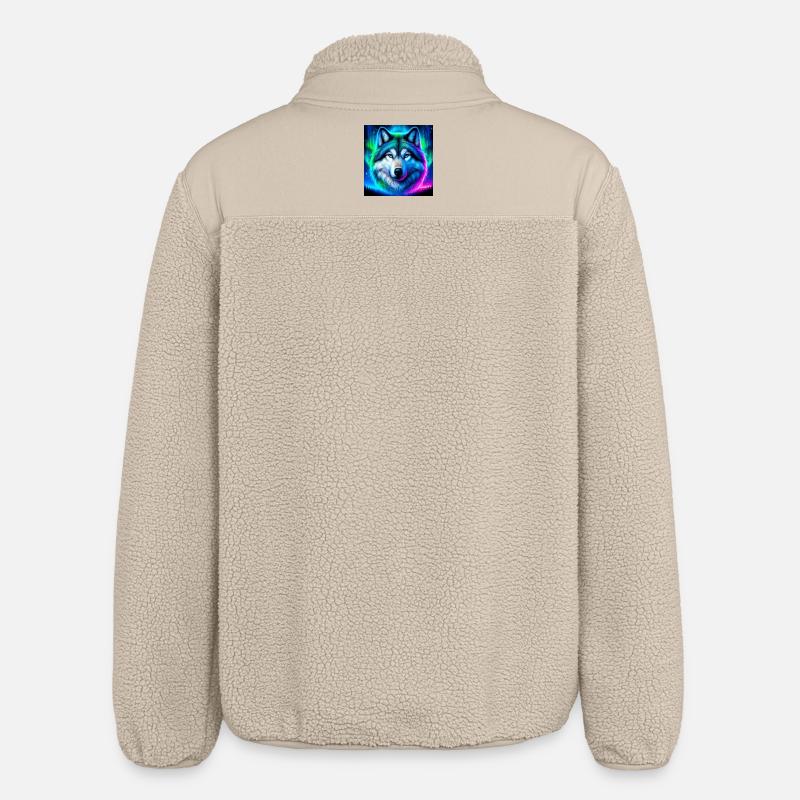 Wolf - Relaxed Fit Unisex Sherpa Jacket by Stanley/Stella - beige