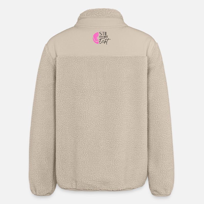 StyleReal BaseLogo - Relaxed Fit Unisex Sherpa Jacket by Stanley/Stella - beige