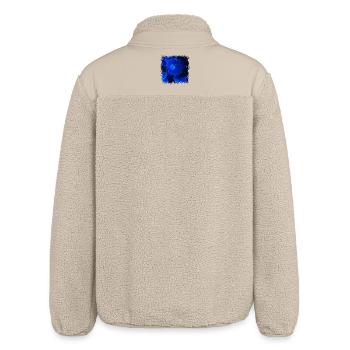Jellyfish in the blue deep sea light - Relaxed Fit Unisex Sherpa Jacket by Stanley/Stella - beige - Back