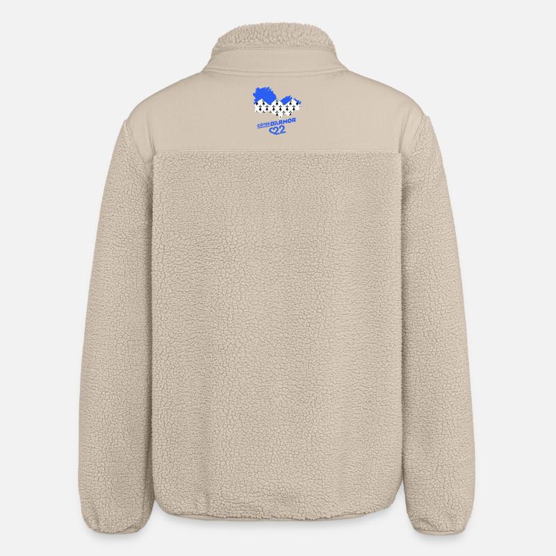 Cotes d'Armor 22  - Veste sherpa unisexe coupe décontractée Stanley/Stella - beige