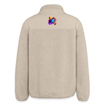 Abstrakte 3D Geometrie Formen bunt - Relaxed Fit Unisex Sherpajacke von Stanley/Stella - Beige - Hinten