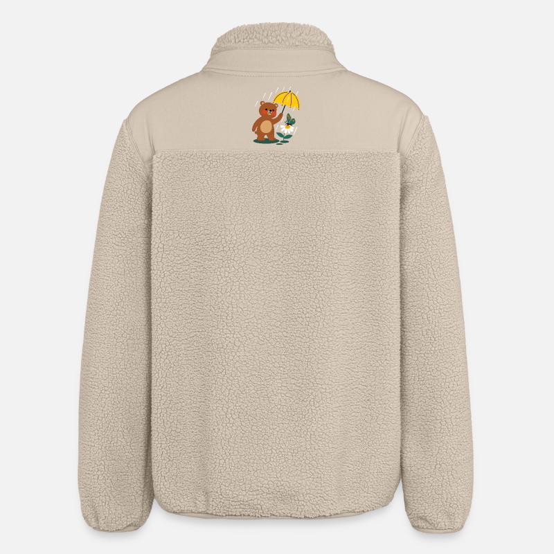  Bär mit regenschirm - Relaxed Fit Unisex Sherpajacke von Stanley/Stella - Beige