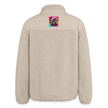 Amérindien Américain - Veste sherpa unisexe coupe décontractée Stanley/Stella - beige - Dos