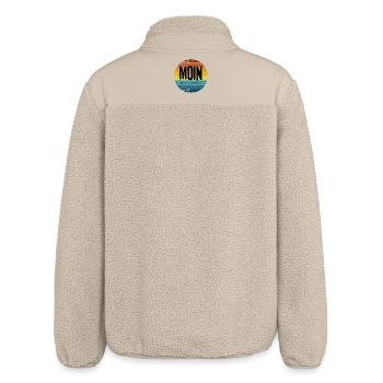 „MOIN Sunset“ – Retro - Relaxed Fit Unisex Sherpajacke von Stanley/Stella - Beige - Hinten