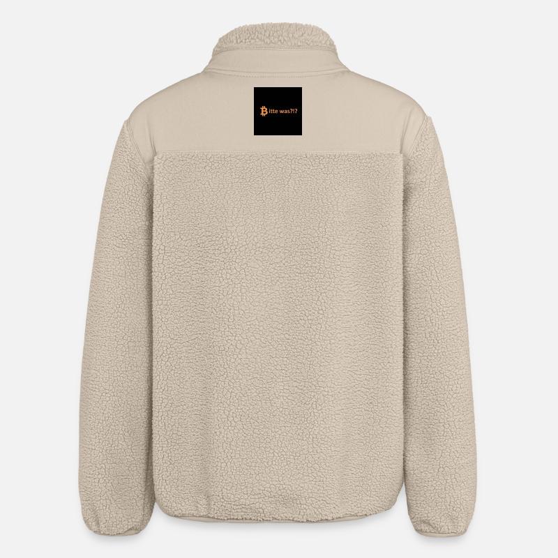 Bitcoin Bitte Was Spruch - Relaxed Fit Unisex Sherpajacke von Stanley/Stella - Beige