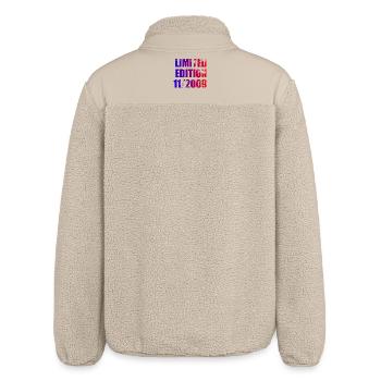 16. Geburtstag Limited Edition 11/2009 - Relaxed Fit Unisex Sherpajacke von Stanley/Stella - Beige - Hinten