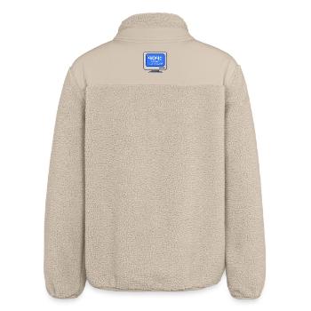 404: Uterus Not Found - 8-Bit Pixel - Relaxed Fit Unisex Sherpa Jacket by Stanley/Stella - beige - Back