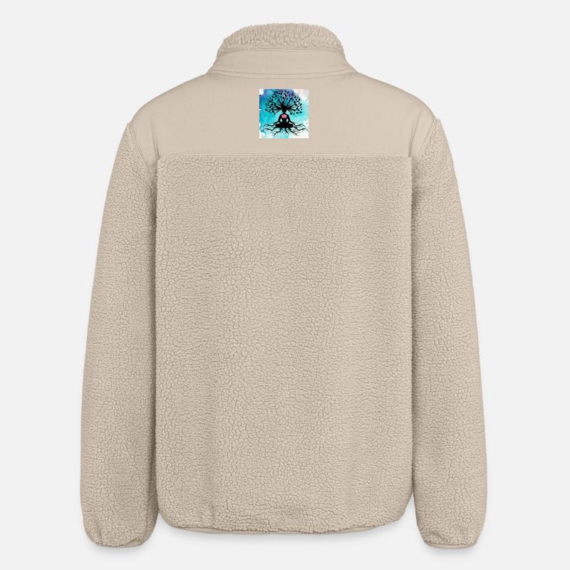 Baum des Lebens Yoga - Relaxed Fit Unisex Sherpajacke von Stanley/Stella - Beige