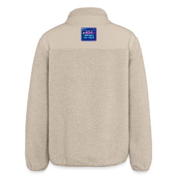 Y2K Retro – 404 Feelings Not Found - Relaxed Fit Unisex Sherpajacke von Stanley/Stella - Beige - Hinten