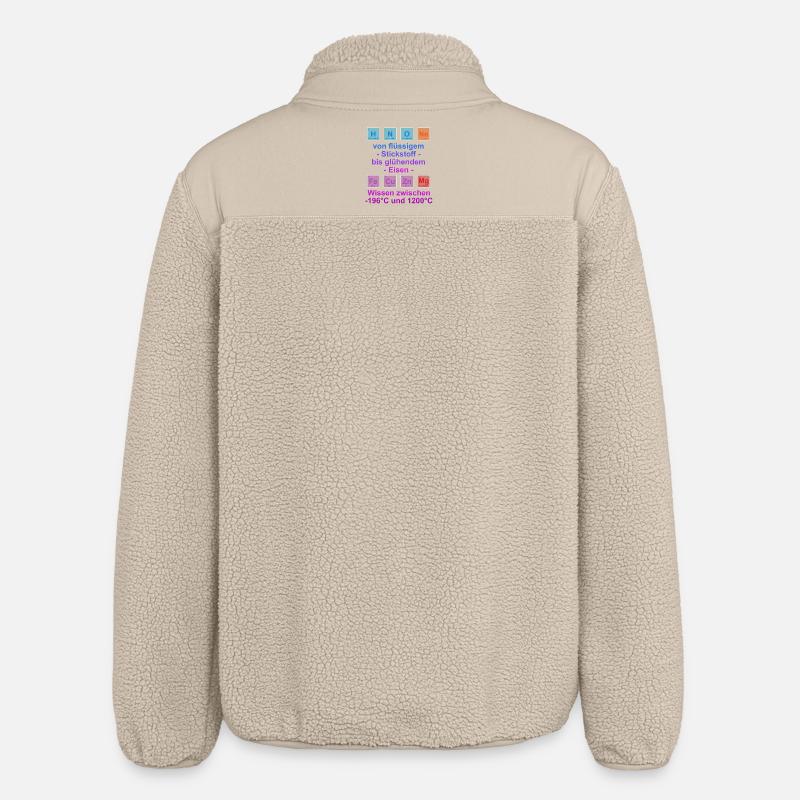 University saying "on temperature" gift, students - Relaxed Fit Unisex Sherpa Jacket by Stanley/Stella - beige